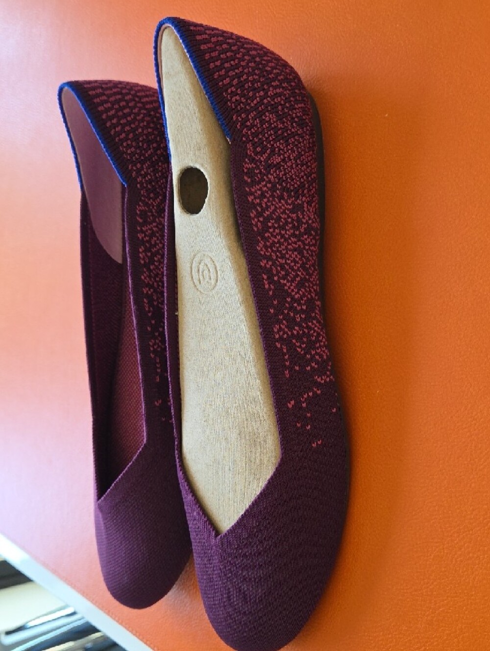 Rothys Fig Python Flat Round Toe Size 11 - Picture 3 of 5